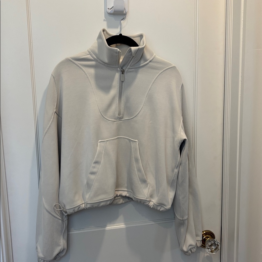 Lululemon Athletica Cream Quarter-Zip Pullover